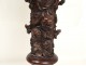 Rare carved column wheel cherubs putti loves flowers nineteenth century