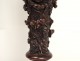 Rare carved column wheel cherubs putti loves flowers nineteenth century