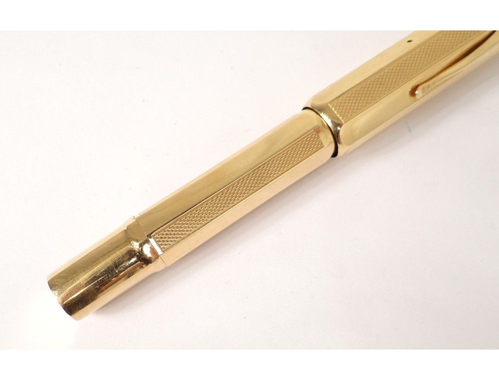 Stylo Plume Et Porte-mine Vintage Edacoto - Plaqué Or, Plume 18 Carats, Petite Taille (8.6-9cm), Occasion