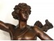 Large bronze sculpture Love AE winner. Gaudez Cupid nineteenth birds