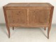 Wood marquetry commode Transition pink flowers bronze marble XIXth century