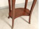 Louis XVI bedside table inlaid marble kidney brass Napoleon III nineteenth