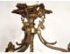 Bronze chandelier crystal chandelier golden brass basket Napoleon III nineteenth