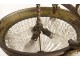 Bronze chandelier crystal chandelier golden brass basket Napoleon III nineteenth