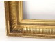 Wooden frame stuccoed golden acanthus leaves french antique frame nineteenth century