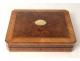 Box set box magnifier amboine wood chips rose Napoleon III XIXth century