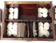 Box box set rosewood brass inlay chips Napoleon III nineteenth