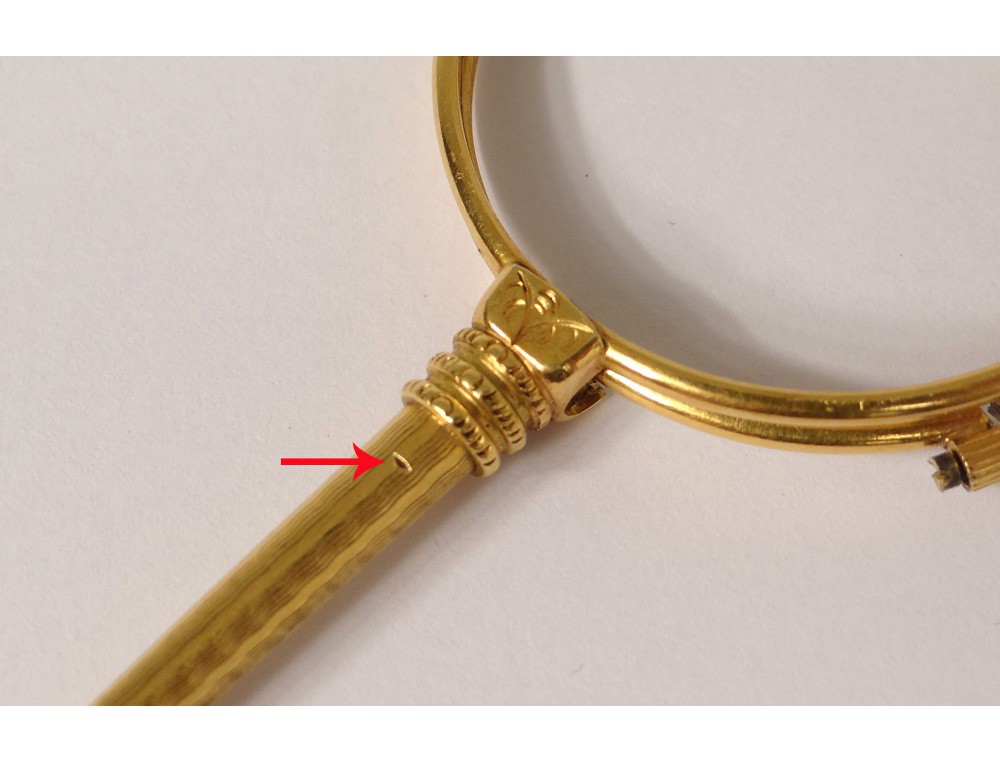 Lorgnettes Anciennes - Lunettes De Main Dépliantes - Plaqué Or - État Correct