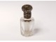 Salt crystal bottle carved silver antique nineteenth century french