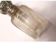 Salt crystal bottle carved silver antique nineteenth century french