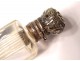 Salt crystal bottle carved silver antique nineteenth century french