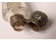 Salt crystal bottle carved silver antique nineteenth century french