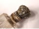Salt crystal bottle carved silver antique nineteenth century french