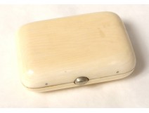 Carved ivory Wallet nineteenth century Napoleon III