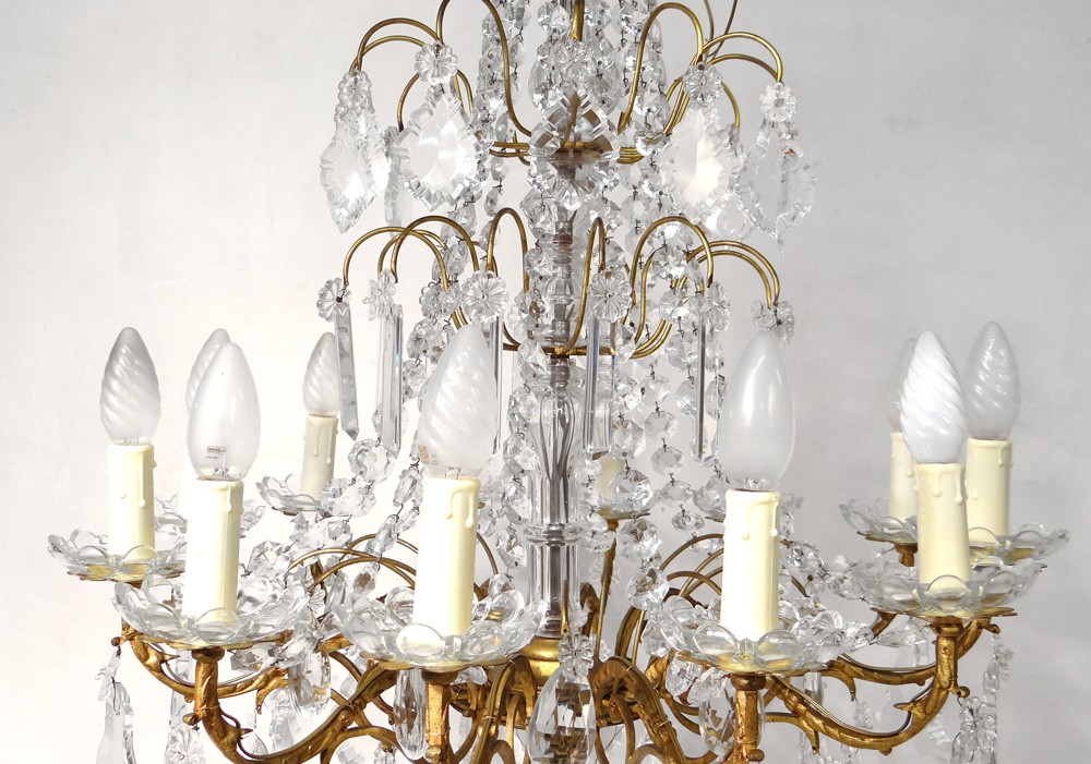 Lustre Pampilles cristal Brocante Antiquités Objets Déco Toulouse 31