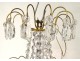 12 lights chandelier pendants gilded bronze cut crystal beads nineteenth flowers