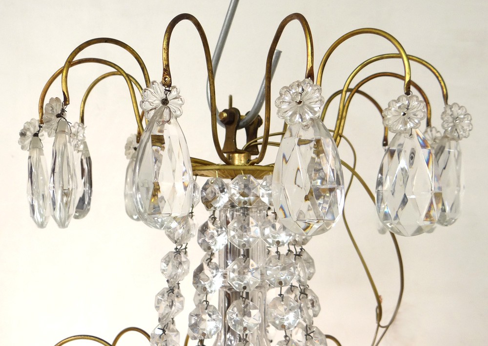 Lustre Ancien Pampilles Cristal