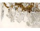 12 lights chandelier pendants gilded bronze cut crystal beads nineteenth flowers