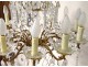 12 lights chandelier pendants gilded bronze cut crystal beads nineteenth flowers