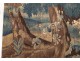 Aubusson tapestry door green landscape bird forest trees XVIII