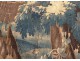 Aubusson tapestry door green landscape bird forest trees XVIII