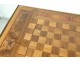 Louis XVI table game backgammon wooden marquetry rosewood pink XVIII
