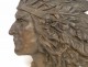 Sculpture in bronze bas-relief portrait of American Indian, 19th