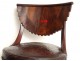 Harpist chair mahogany claw feet leather palms XIX Restoration