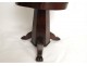 Harpist chair mahogany claw feet leather palms XIX Restoration