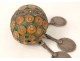 Pearl ball necklace Tagmout Tiznit Morocco Anti Atlas enamel silver coins 19th