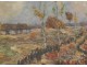 HSP landscape painting characters are sorry procession Belgian Ardennes School XIX