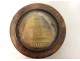Small brass miniature wooden round box nineteenth Revolution Victims Monument