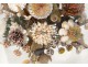 Bridal bouquet shells under glass pearl flowers foliage XIXth century
