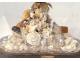Bridal bouquet shells under glass pearl flowers foliage XIXth century