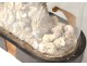 Bridal bouquet shells under glass pearl flowers foliage XIXth century