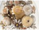 Bridal bouquet shells under glass pearl flowers foliage XIXth century