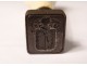 Seal coat of arms knight antique bronze stamp seal crest nineteenth century