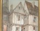 Watercolor painting Charles Huard Granville Normandy characters butcher XXè