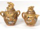 Porcelain tea set cups Satsuma Japan dragons characters nineteenth