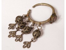 Earring silver enamels Morocco Irilh do Oro Taliouine Maghreb XIX