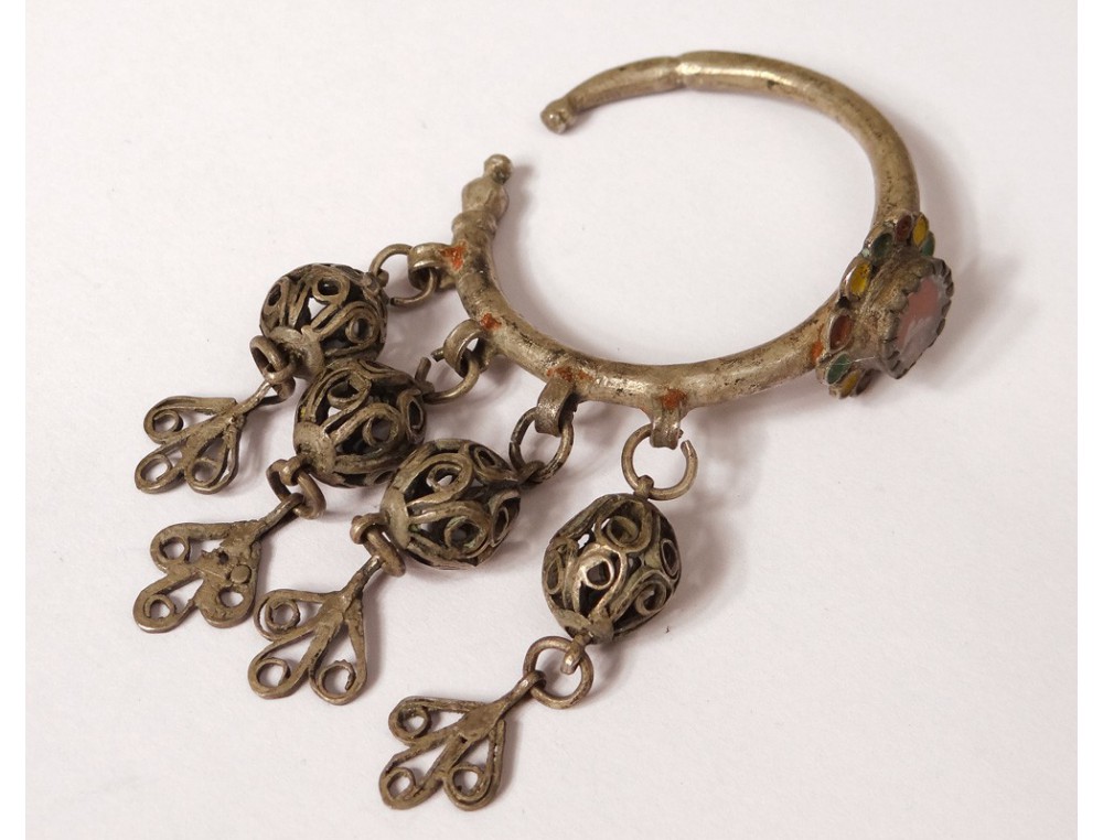 Boucle D'oreille Berbère Marocaine - Probablement Du XXe Siècle - Occasion