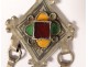 Cabochon pendant necklace silver enamels Maghreb Morocco Tiznit twentieth century