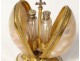 Necessary perfume bottles pearl shell silver gilt bronze XIXth