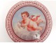 Small box gold metal enamelled round pill putti putti nineteenth dove