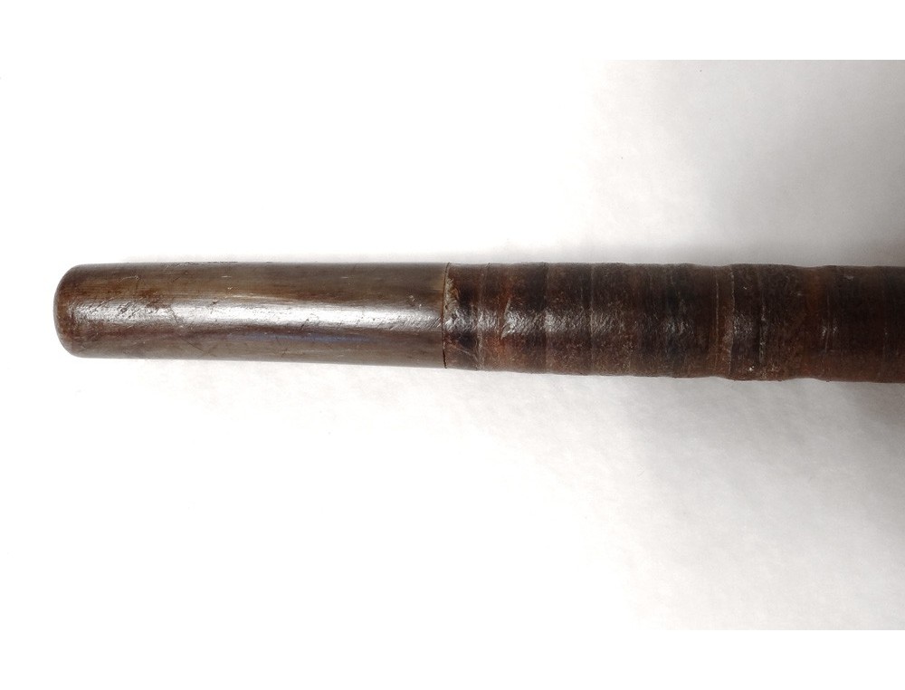 Old cane leather washers antique french horn cane nineteenth century