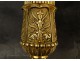 Pair of gilt bronze candlesticks first Empire nineteenth