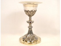Chalice of solid silver gilt and ruby, 19th
