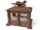 Cellar carved liqueur Black Forest hunting dog cellarette XIX