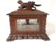 Cellar carved liqueur Black Forest hunting dog cellarette XIX