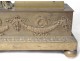 Peace allegory bronze pendulum Abondance Mesnil Ravrio bronzier nineteenth Empire